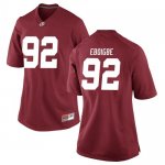 Women's Alabama Crimson Tide #92 Justin Eboigbe Crimson Replica NCAA College Football Jersey 2403TFSU5